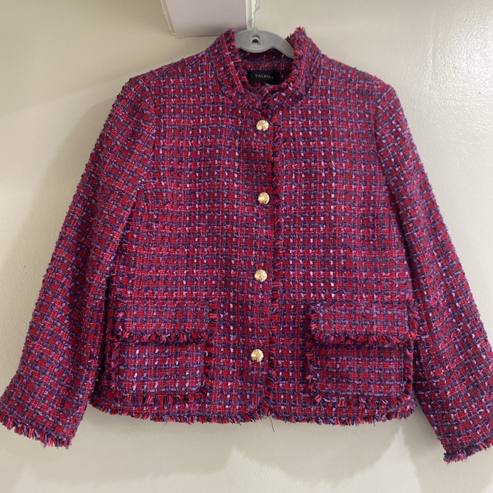 Talbots boucle skirt suit